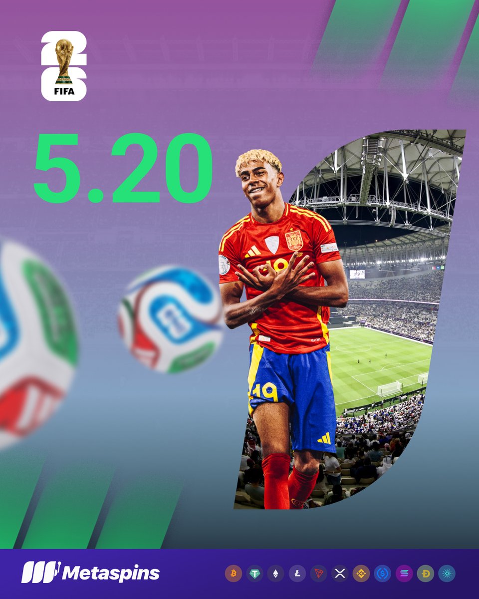 metaspinscasino's tweet photo. Will Lamine Yamal score first against Belgium? ⚽

If he opens the scoring, 5 winners will share $50 in Free Bets! 💸

✅ Follow @metaspinscasino
🔁 Repost &amp; tag a friend
🆔 Drop your User ID below https://t.co/J1ywzeNmnh