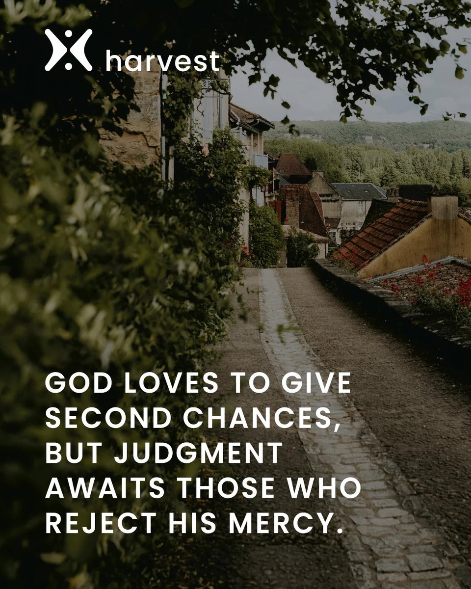 Bobbie5978's tweet photo. God loves to give second chances, but judgment awaits those who reject His mercy. https://t.co/6ceQfOeqY1 via @GregLaurie https://t.co/0xM5ATThpZ