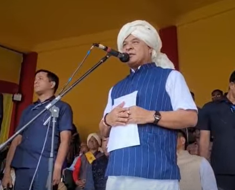 MeghalayaGov's tweet photo. #BehdeiñkhlamFestival Concludes; Hon'ble Chief Minister of #Assam, Dr. @himantabiswa ji Extends Greetings to the #Pnar Community @DiprMeghalaya @CMOfficeAssam @sniawbhadhar @WailadmikiS @LahkmenR @SanborShullai @ShyllaKyrmen @TuliramRonghang #Jowai (https://t.co/S8yzmQHUXj) https://t.co/RYNonO5BcT