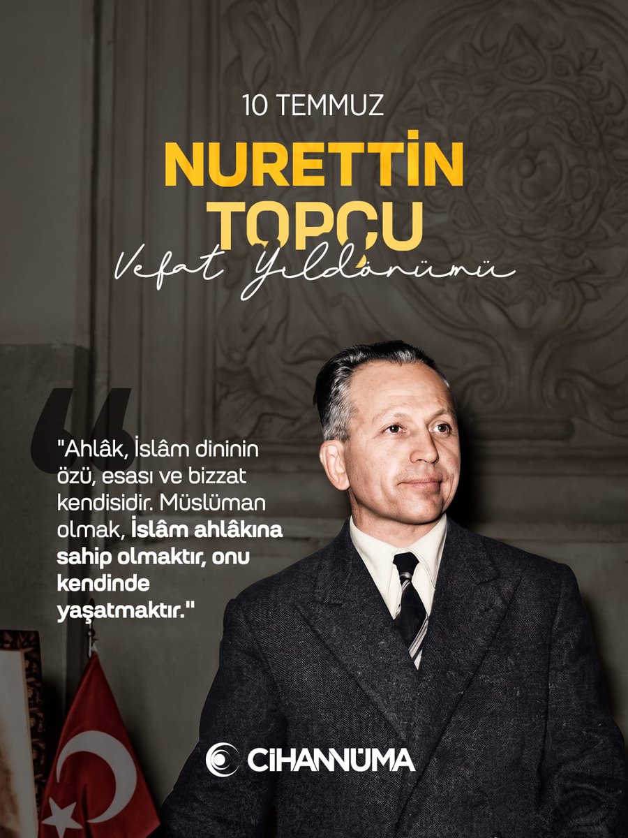 Cihannumader's tweet photo. Türkiye’nin entelektüel hafızasında derin izler bırakan, fikirleri ve eserleriyle nesillere millî eğitim şuuru kazandıran Nurettin Topçu’yu vefatının sene-i devriyesinde rahmet ve dua ile yâd ediyoruz. https://t.co/TlipwhKd9h