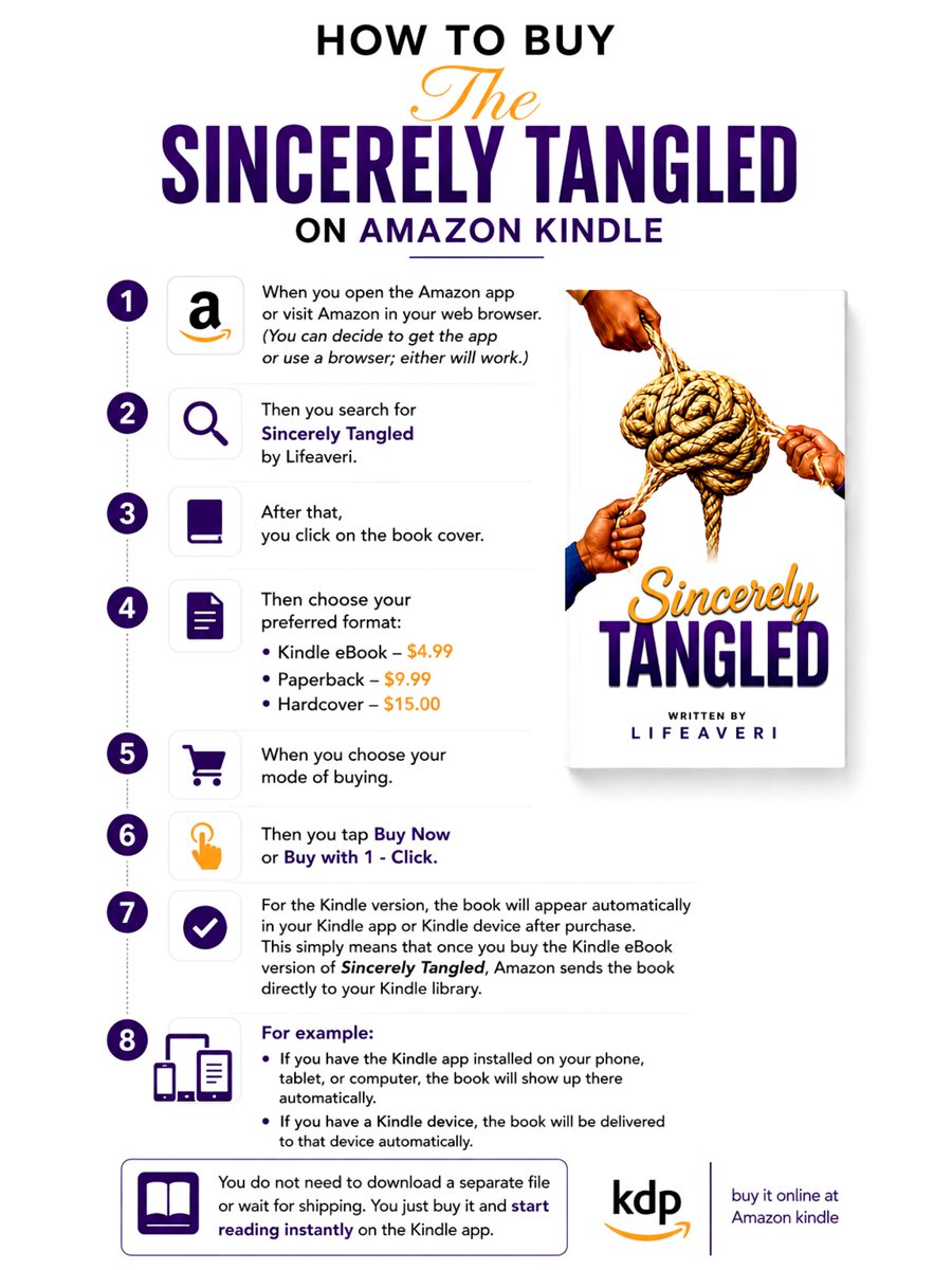 lifeaveri's tweet photo. Get it done this Friday! 📚✨
Log into your Amazon Kindle and invest in your mind. Read Sincerely Tangled by Lifeaveri — because every page is a step toward growth.
#FridayReads #KindleBooks #ReadToGrow #Lifeaveri #LifelongLearning https://t.co/zwUUxMYmG0