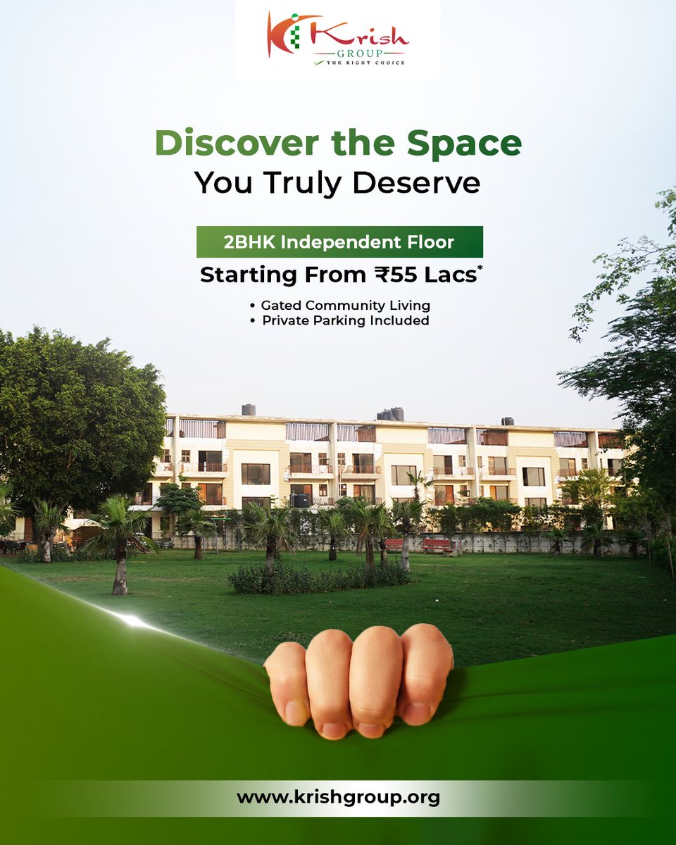 KrishGroupOrg's tweet photo. Presenting spacious 2BHK Independent Floors by Krish Group ,designed for families who want comfort, privacy, and a true sense of community.
✅ 2BHK Independent Floor
✅ Starting from just ₹55 Lacs*

📞 Contact: 9870243666

#KrishGroup #RealEstate https://t.co/fo2QnBNyBY