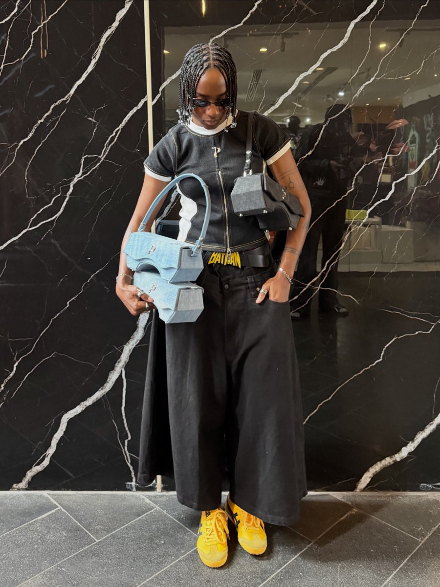 wavythecreator_'s tweet photo. making the coolest things from up-cycled denim and looking fly doing it. 

capsule drop soon https://t.co/1kBbMWFK8M