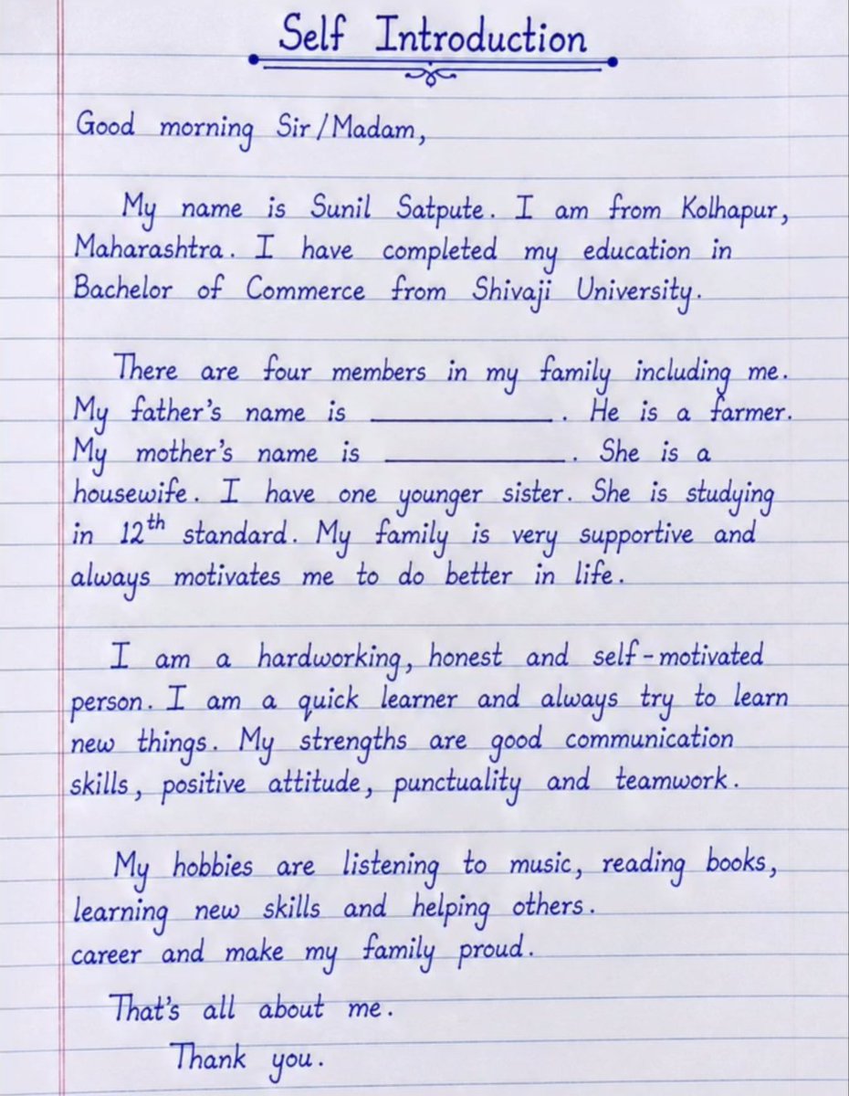 Bestenglishpage's tweet photo. Self Introduction. https://t.co/HMYQua8YL1