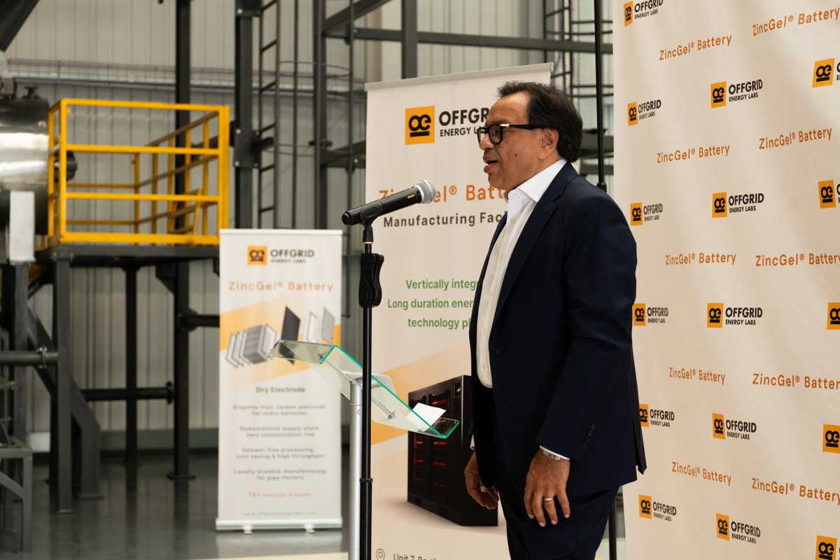 OffgridEL's tweet photo. Some moments from a landmark day for Offgrid Energy Labs. The launch of our 10 MWh ZincGel® pilot manufacturing facility in Hook, Hampshire marks an important step in our journey to build safer, resilient and scalable energy storage solutions.
Thank you to everyone who joined us. https://t.co/VOG9znZsI6