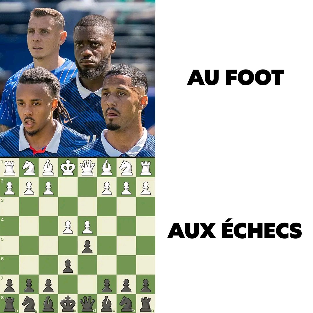 guysukama's tweet photo. La défense française 😄😄😄

La référence 💫👌🏽

#Echec #FIFAWorldCup @MIJulienSong https://t.co/KoDwG7R1rZ