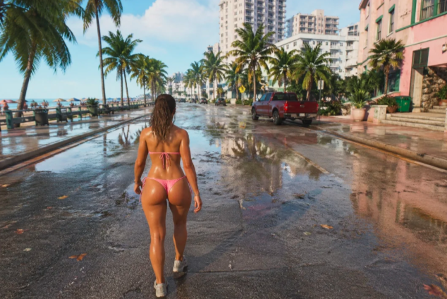 _GTAVI_'s tweet photo. Lucia going to the beach in GTA 6 https://t.co/KlqU8I9Tml