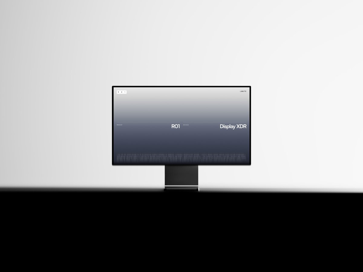 lumatte_design's tweet photo. Apple Display XDR Mockup 💨

.psd https://t.co/d0h0tf0KOH