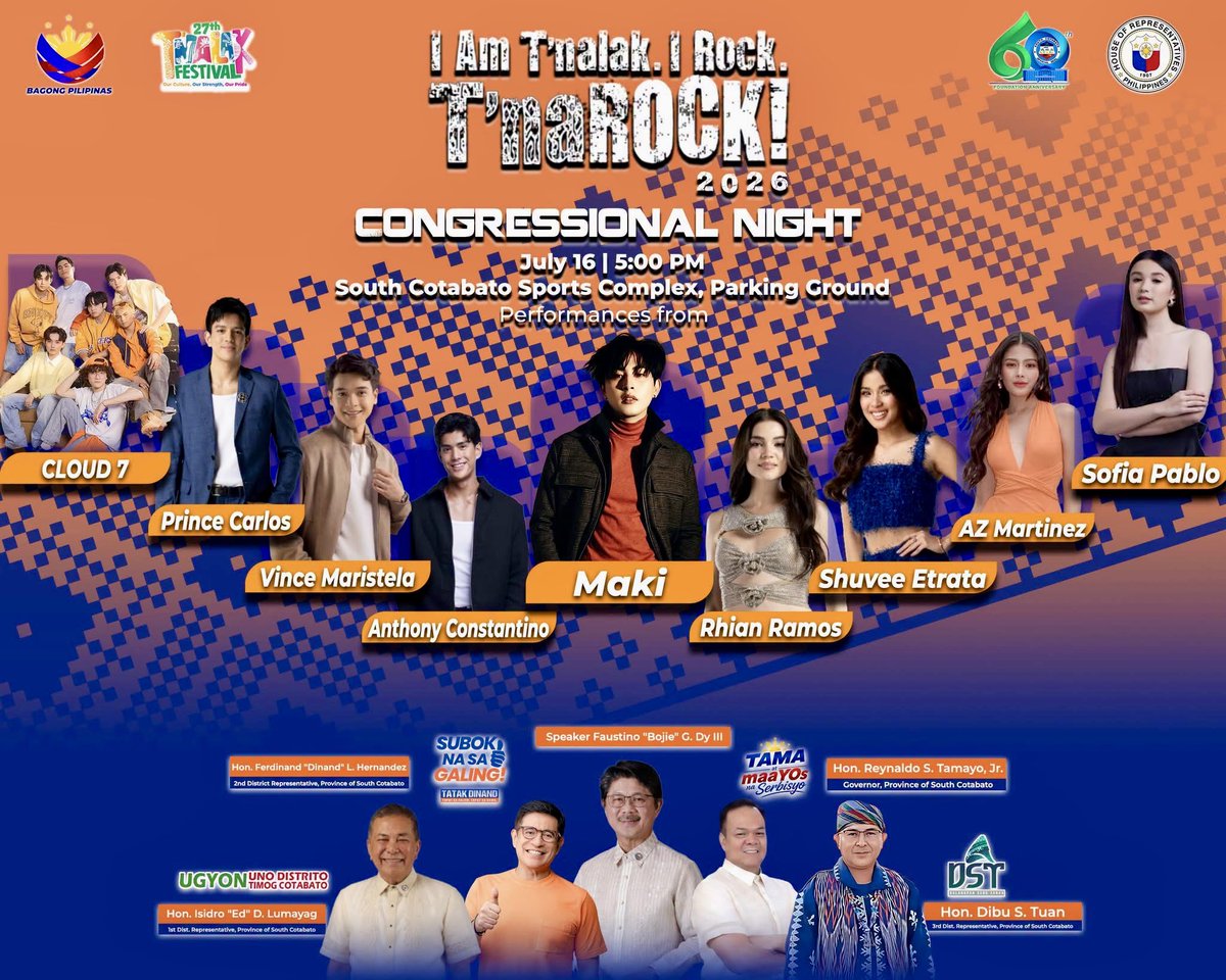 TeamAZOFC's tweet photo. 𝗔𝗭 𝗜𝗦 𝗧𝗔𝗞𝗜𝗡𝗚 𝗛𝗘𝗥 𝗦𝗣𝗔𝗥𝗞𝗟𝗘 𝗧𝗢 𝗦𝗢𝗨𝗧𝗛 𝗖𝗢𝗧𝗔𝗕𝗔𝗧𝗢 ✨

AZ is heading to South Cotabato for the T’nalak Festival Congressional Night on July 16 at 5 PM, together with her fellow Sparkle artists!

We are inviting AZpires who would like to be part of our Team Live. Since this will be AZ’s first live event after quite some time, we need more hands, energy and support to make this a memorable one for her.

If you’re interested in joining, please send us a message. Let’s come together, show our love and give AZ the support she deserves. Let’s do this, fam! 💜

#AzMartinez | @_AZMartinez