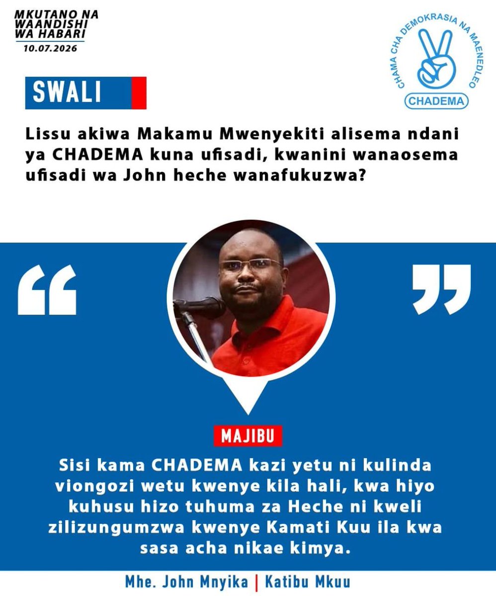 1ngadu1's tweet photo. Chadema wanafurahisha kweli kwahiyo wanalinda ufisadi unaofanywa ndani ya chama?

Hawawezi kuwawajibisha viongozi mafisadi wa pesa za taasisi. https://t.co/gu3PiVOJ9p