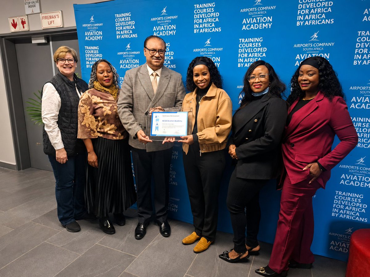 Airports_ZA's tweet photo. The ACSA Aviation Academy has been accredited by @ACIWorld as an ACI Trainer Partner, marking another key milestone in its commitment to globally aligned aviation training, skills development, and professional excellence across South Africa, Africa, and beyond. 
#ACSA  #ACIWorld https://t.co/McRBSSmFXd
