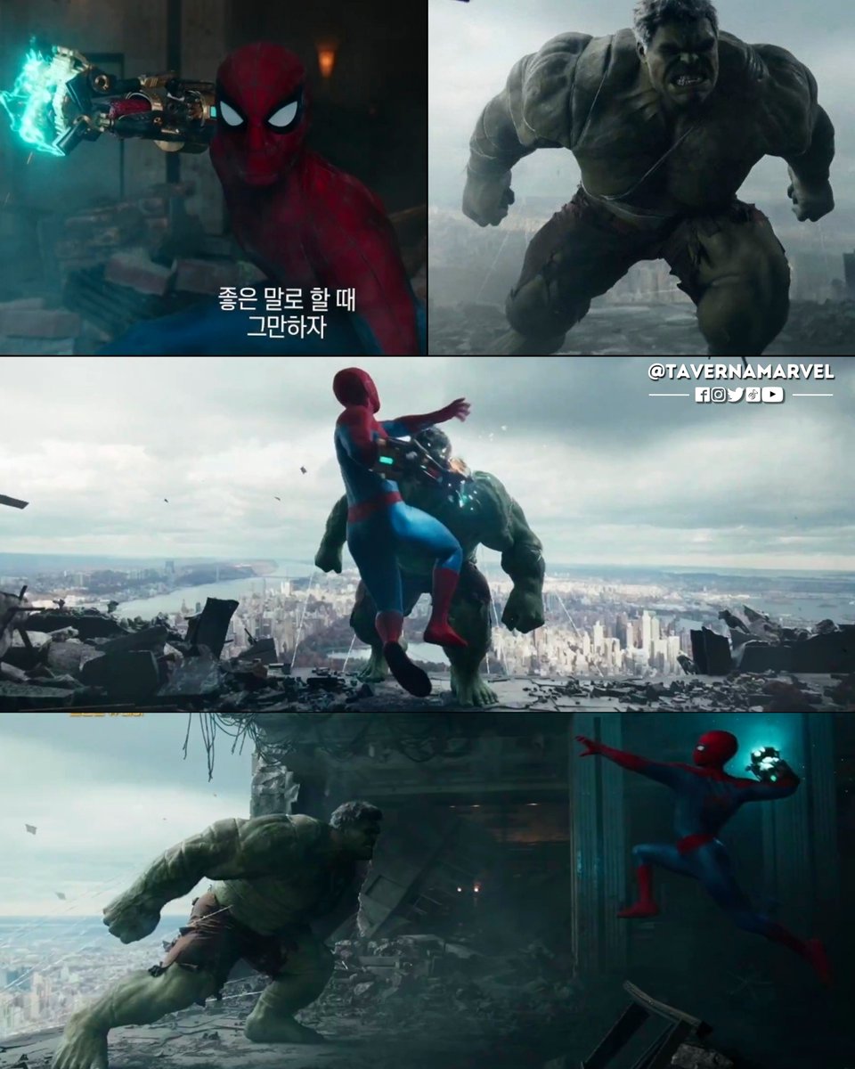 TavernaMarvel's tweet photo. 🚨Homem-Aranha usando a manopla do Shocker em luta contra o Hulk em 'HOMEM-ARANHA: UM NOVO DIA'. https://t.co/v1HqnhyC3N