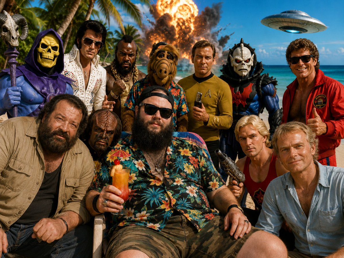 Cheenzman's tweet photo. So der Onkel hat also heute und morgen frei und danach zwei Wochen Urlaub.🏖️
#Urlaub #Moin #Hamburg #Skeletor #Kirk #Worf #ALF #MrT #DavidHasselhoff #Elvis #ElvisPresley #BudSpencerundTerenceHill #FlashGordon #TheMostUnsuccessfulActorInTheWorld #Actor #Cheenz #CheenzDellCorvo https://t.co/VVM8LW4s7B