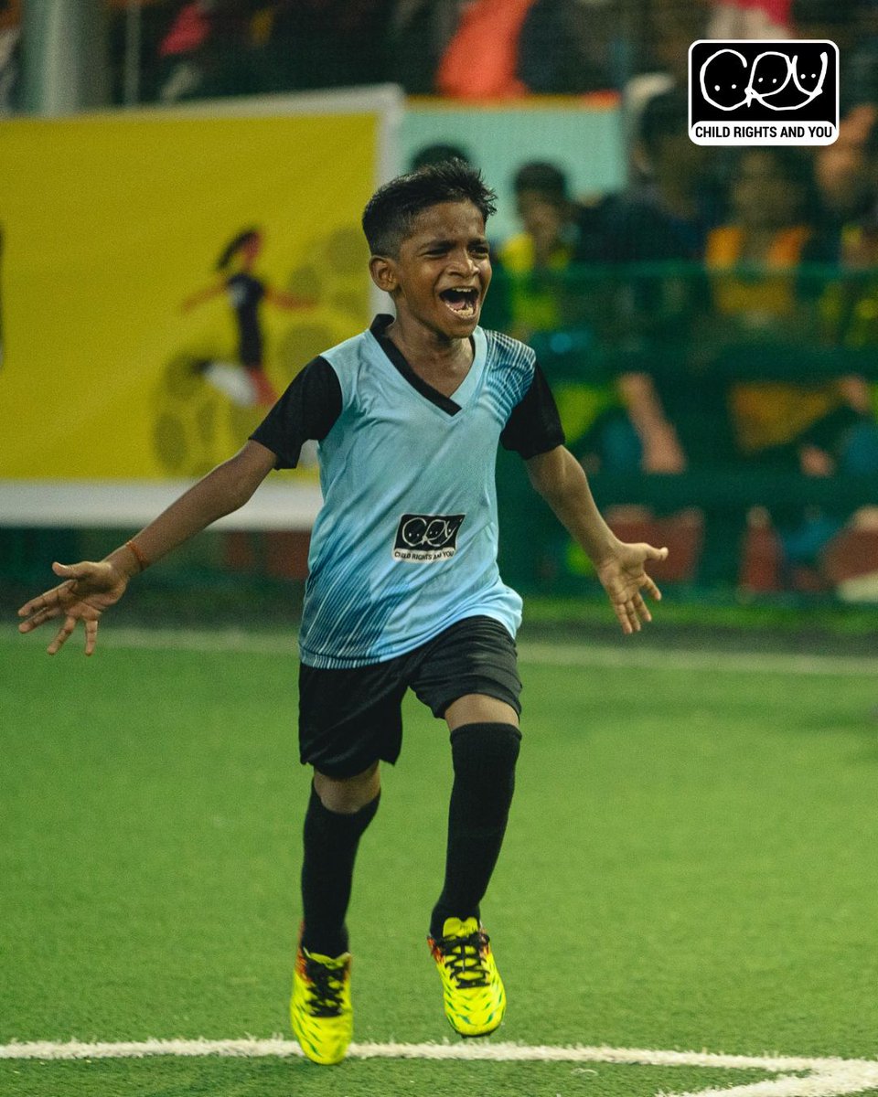 CRYINDIA's tweet photo. Sometimes, the biggest wins are the loudest smiles, the happiest celebrations, and the freedom to just be a child.

This football season, let's cheer for every child who deserves the chance to play, dream big, and celebrate life's little victories. ❤️ https://t.co/wteBkXjtvU
