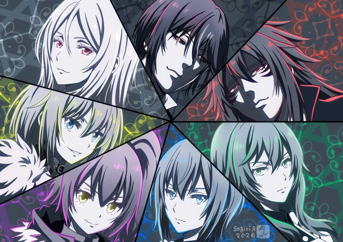 sagiriwing's tweet photo. 原初の悪魔たち（新OP風）
新OPめっちゃかっこいいね！
少し寄せて描いてみました
#転スラFA https://t.co/1z1xxGsJ5G