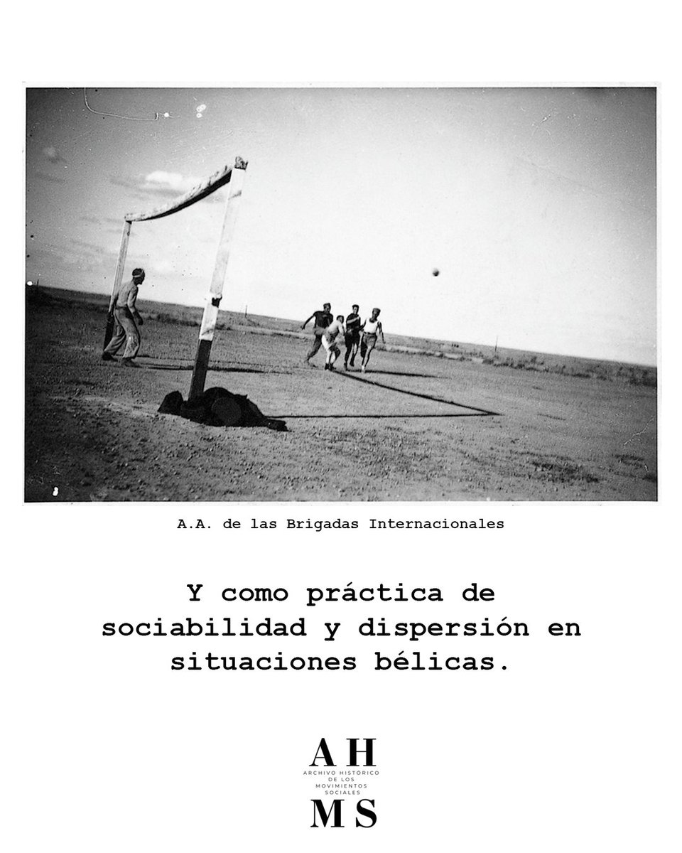 ArchivosEst's tweet photo. Brigadistas internacionales jugando entre combates. Vecinos de Orcasitas organizando torneos mientras exigían agua y alcantarillado. Universitarios y obreros en los campos del SUT.
El fútbol, como vínculo social, presente en nuestro AHMS🗂️⚽
https://t.co/IInud4AafL https://t.co/CvGbpZoRVI