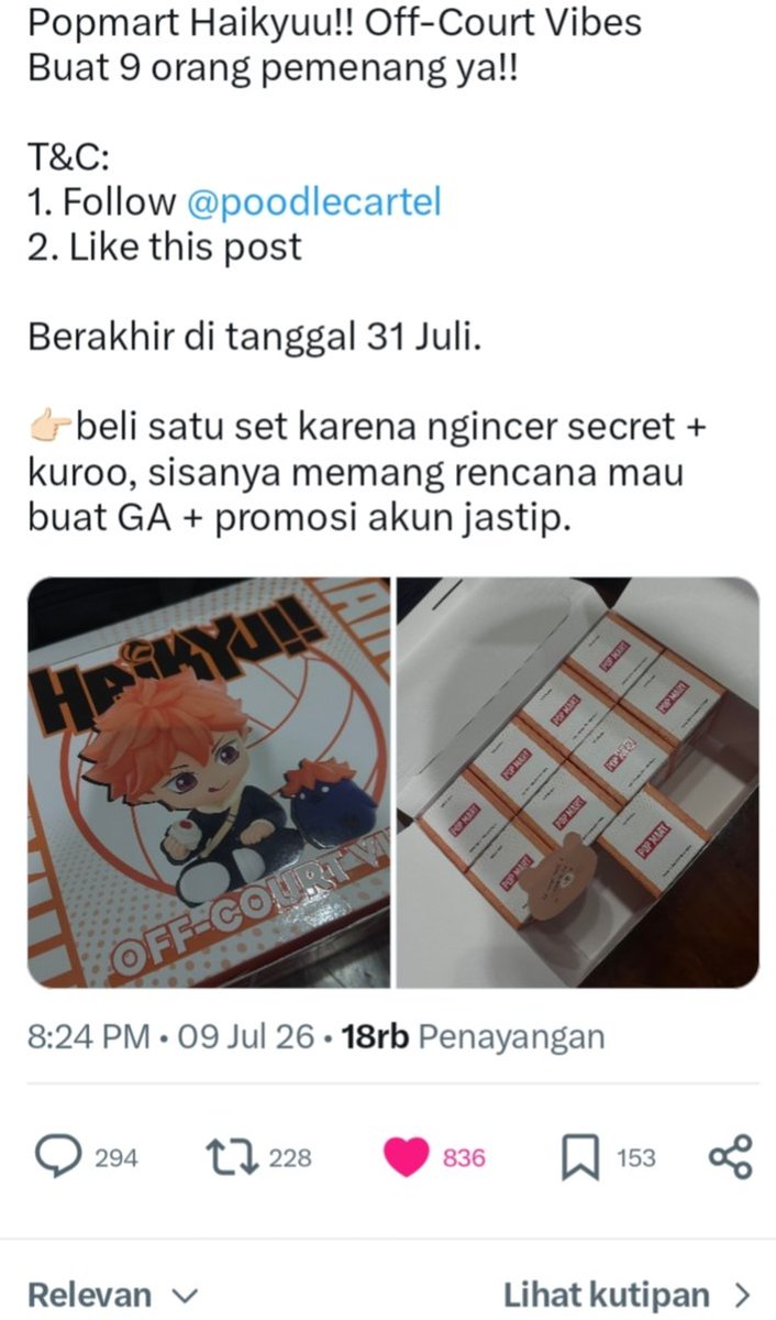 Scelly_own's tweet photo. @poodlecartel Done kak!!, tengkyuu for GA nya 🏐🏐 https://t.co/zG39qs4wGZ