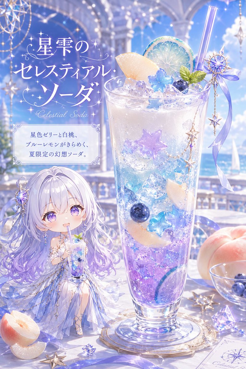 samuraionigiri2's tweet photo. AI解釈プロンプト共有です✨   今回はGPTなどのチャット生成AIで

オリキャラやユーザーの雰囲気から

 “夏のオリジナルドリンク”

を考えてくれるプロンプトを作りました！☺️
画像ありでも画像なしでコピペで使えます。
よかったら遊んでみてください！   
プロンプトはリプ欄へ。 
 #AIart https://t.co/APdtHMiHy0