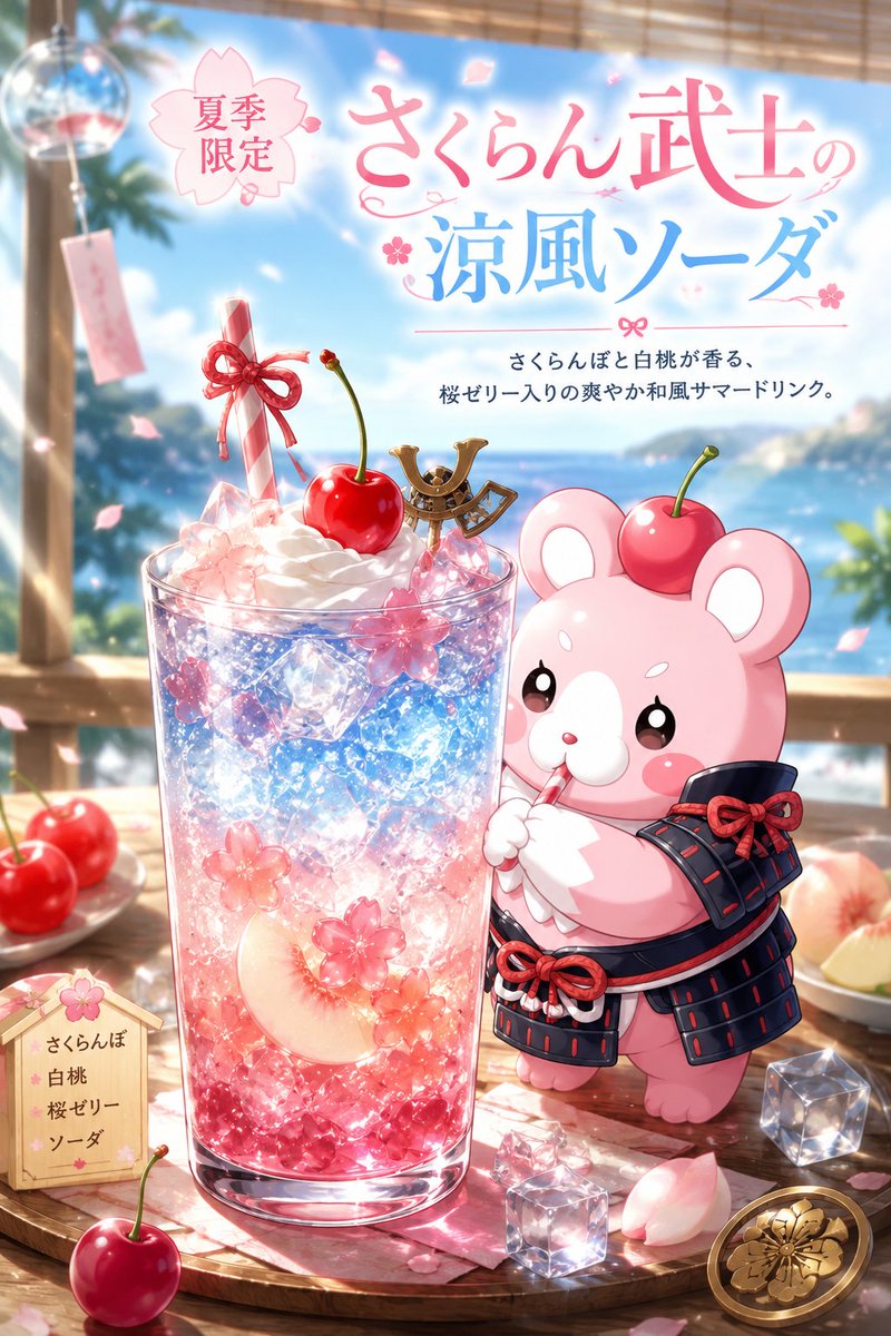 samuraionigiri2's tweet photo. AI解釈プロンプト共有です✨   今回はGPTなどのチャット生成AIで

オリキャラやユーザーの雰囲気から

 “夏のオリジナルドリンク”

を考えてくれるプロンプトを作りました！☺️
画像ありでも画像なしでコピペで使えます。
よかったら遊んでみてください！   
プロンプトはリプ欄へ。 
 #AIart https://t.co/APdtHMiHy0