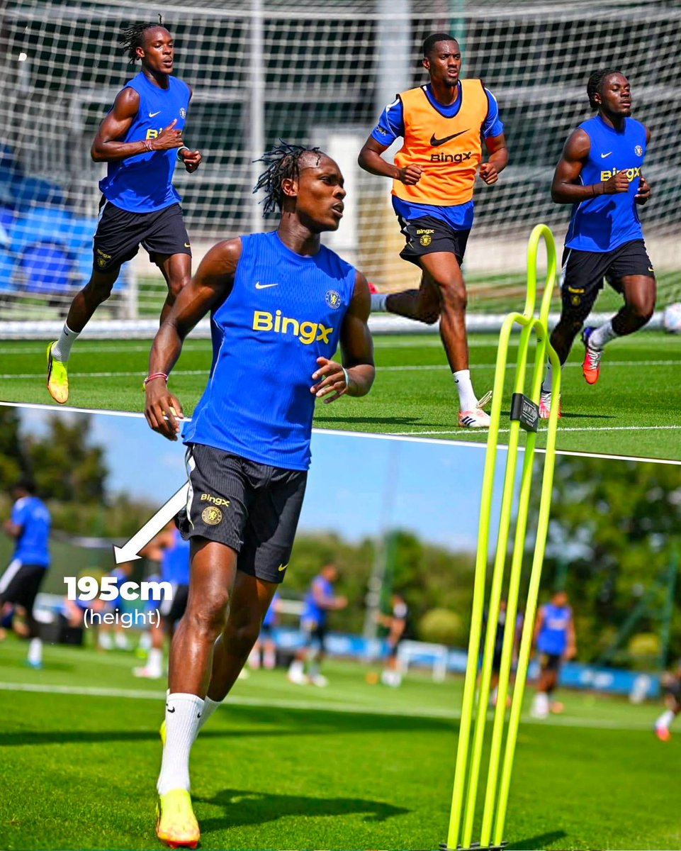 CFCplays's tweet photo. 🚨💣 Emmanuel Emegha's height is CRAZY for a typical striker.  😳🔥

He's just 2cm shorter than Tosin Adarabioyo. For context, Emegha is taller than Erling Haaland. 😅 https://t.co/biNcz5ISos