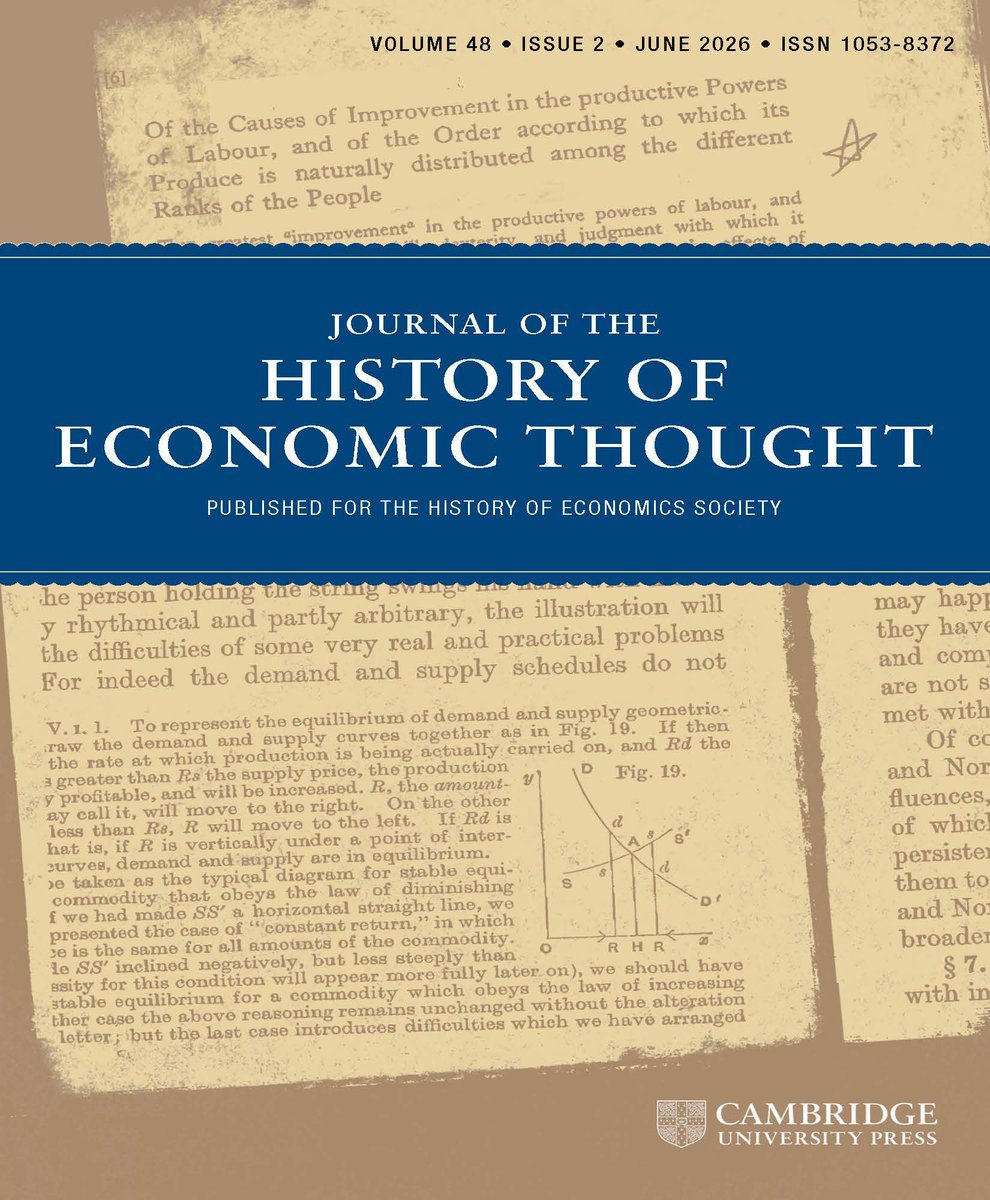 economicthought's tweet photo. A new issue of the Journal of the History of Economic Thought  is available online
https://t.co/qdAy1b6Tvc https://t.co/j3hWBpAOtH