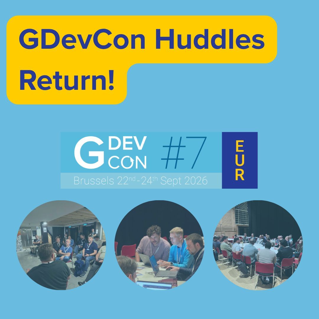GDevConference's tweet photo. Huddles are back at #GDevCon 🎉
Informal, no slides, no mics - just real conversations. Got something to share?
Run a demo, spark a discussion, or lead a hands‑on activity.
Submissions open now until early Sept. 
Bring your idea and get involved 👉 https://t.co/E0pZ2qWVQs https://t.co/4X7dOMolMR
