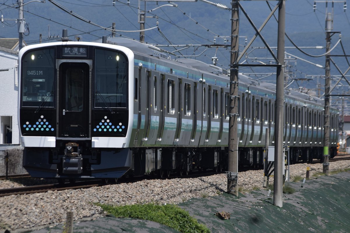 YAWATO225's tweet photo. 7/10
試9450M/試9451M
E131系 ナノN3編成+ナノN4編成
見慣れてきた https://t.co/a3kByXcNDE