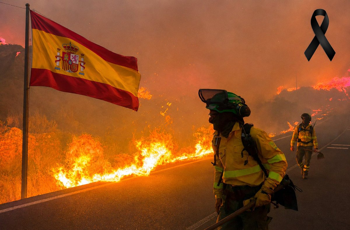 jusapol's tweet photo. 🇪🇸 España vuelve a vestirse de luto tras la tragedia provocada por el devastador incendio de Los Gallardos (Almería).

���🌹 Desde JUSAPOL queremos trasladar nuestro más profundo y sincero pésame a las familias de las víctimas, desear una pronta recuperación a todas las personas heridas y enviar un fuerte abrazo a quienes han visto cómo el fuego cambiaba sus vidas en cuestión de horas.

Nuestro reconocimiento y agradecimiento a todos los servicios de emergencia y a los profesionales (incluida la Guardia Civil) que, con enorme valentía y entrega, continúan luchando sin descanso contra las llamas. 

Que el recuerdo de las víctimas permanezca siempre con nosotros.

#DEP