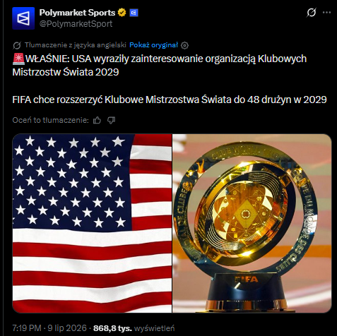 PIDS_PL's tweet photo. #mundialpozaboiskiem #25

Na fali zainteresowania trwającym mundialem Stany Zjednoczone wysunęły swoją kandydaturę do organizacji Klubowych MŚ FIFA w 2029 roku. Na korzyść USA przemawia https://t.co/yhsOcn78l8. infrastruktura gotowa do przeprowadzenia rozgrywek. 🧵1/6 https://t.co/xuCuIPeIw5
