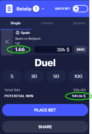 VISHESHMY1's tweet photo. @Venequisimo dude exact same spain 1x2 on duel gives 541$ https://t.co/orviCcHLqL