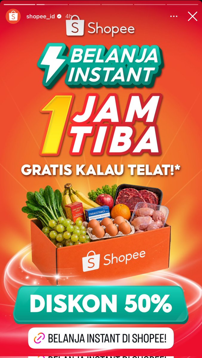 AsepFandy47's tweet photo. lagi flu tapi masih harus masak buat keluarga, jadi sekalian order obat, sayur, sama daging ayam di Shopee Belanja Instant 1 Jam Tiba. gak nyampe sejam semua nyampe, hemat pula karena Diskon 50% #BelanjaInstant1JamdiShopee https://t.co/1uekDEiXJv
