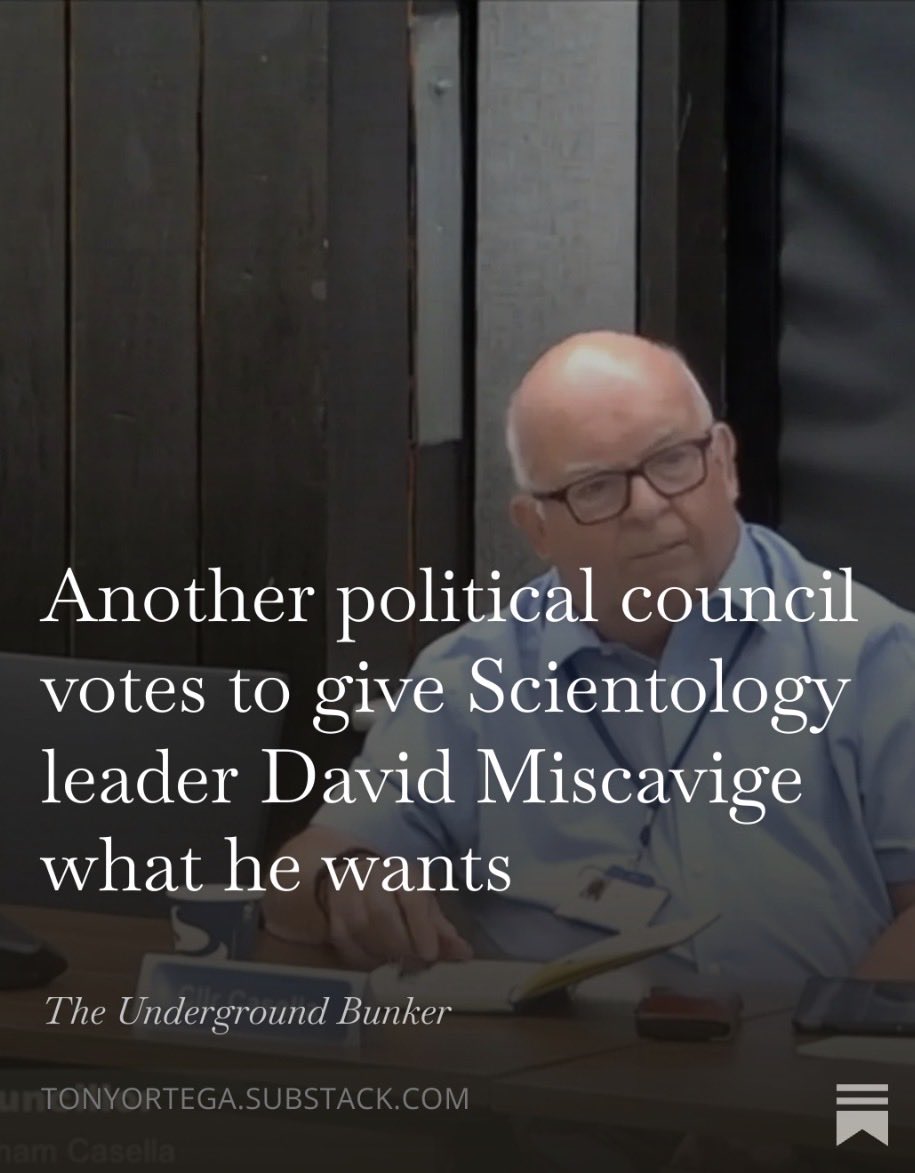 ApostateAlex's tweet photo. “Is Scientology really this scary? Can local politicians really not tell when they’re being gaslit by this strange organization?” https://t.co/owkKFccjSw @TonyOrtega94 #EastGrinstead https://t.co/4Ztdjm68o4