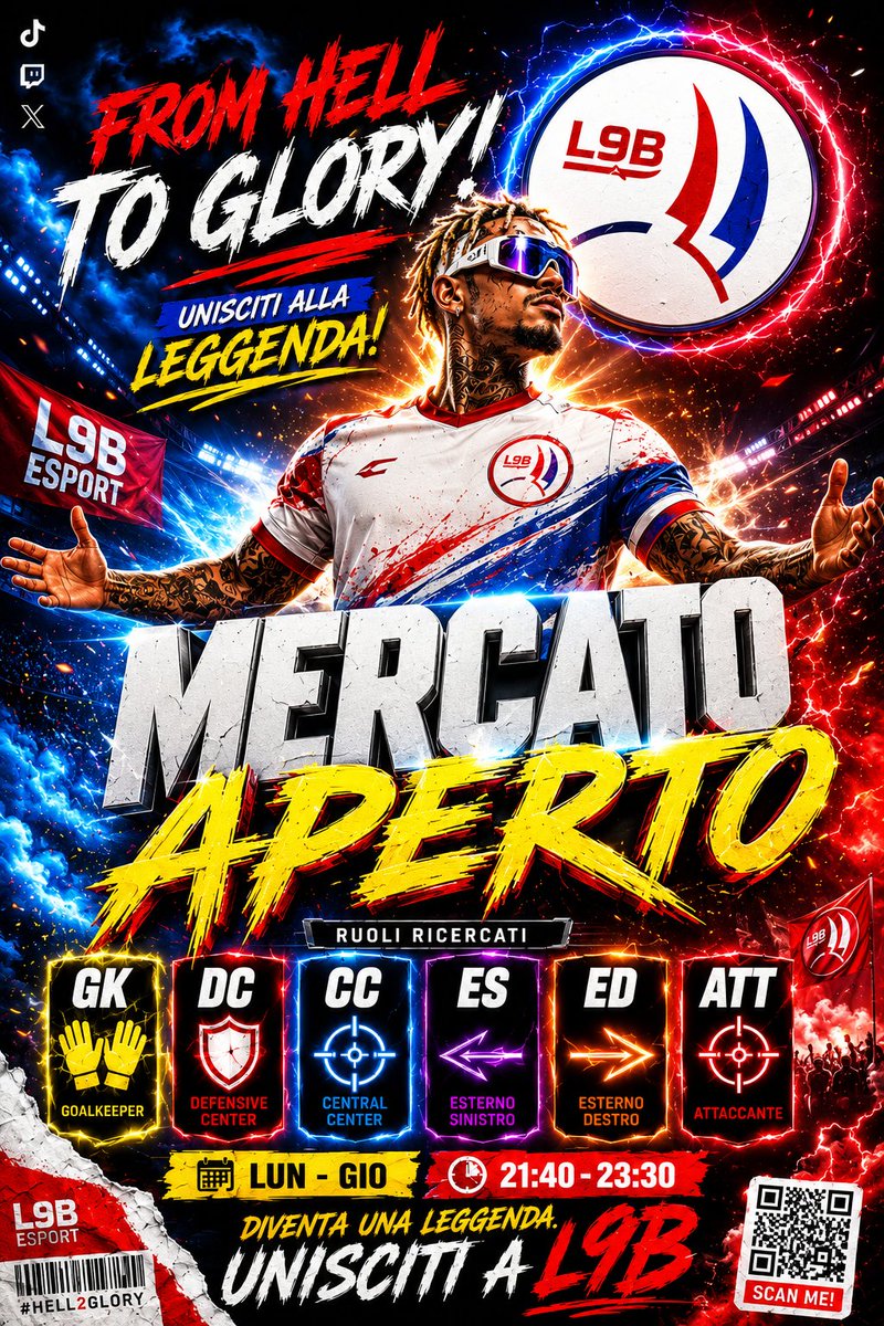 l9b_esports's tweet photo. Continua la nostra ricerca...valutiamo solo player con esperienza e con voglia di crescere...selezioni aperte
@Mercato_FVPA @Retweet_Proclub @RT_Proclub https://t.co/ddb2GuEehH