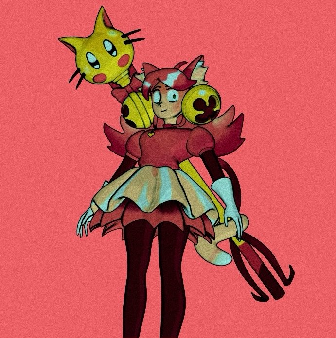 Happychaosuser's tweet photo. I painted my mew mew/pink model tonight and she looked cute, so I decided to make her tweaked out
#deltarune #deltarunechapter5 #mewmew #3D https://t.co/HbHghQhO9t