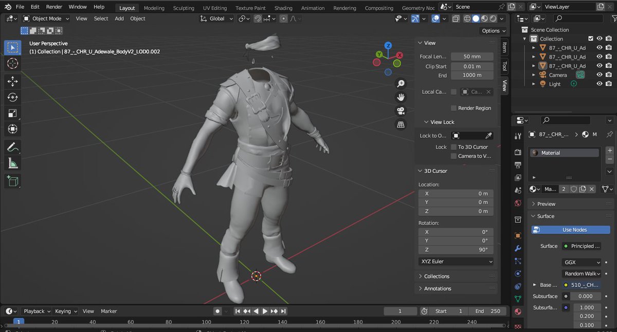 real_zeus_studi's tweet photo. Love when the viewport starts looking like a final render. Building out layered materials, edge wear, fabric weave, and metal oxidation all hand tuned in Blender before any rendering tricks. Taking on new character/modding  commissions✉️#gamedevelopment  #gameart #Gamescom2026 https://t.co/66w4XdmLfC