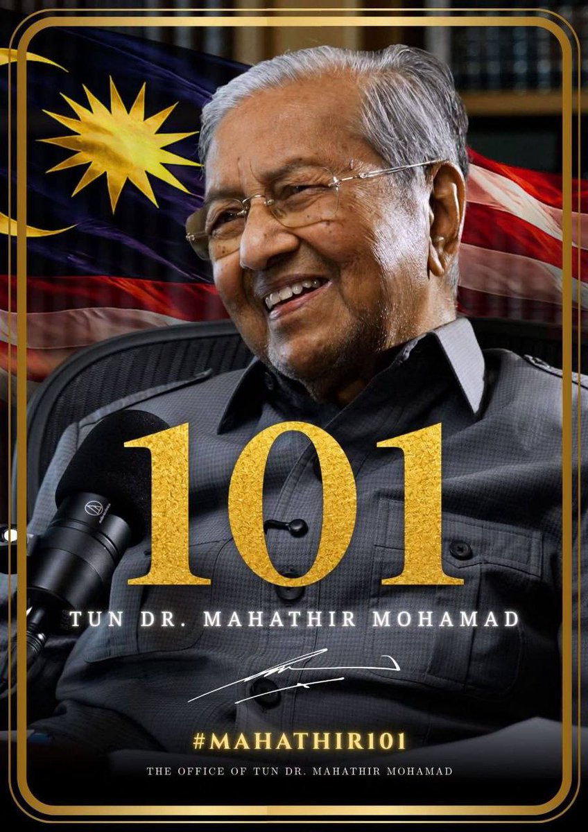 mimbarkata's tweet photo. selamat ulang tahun 101 tun m https://t.co/IAihmlNR1I
