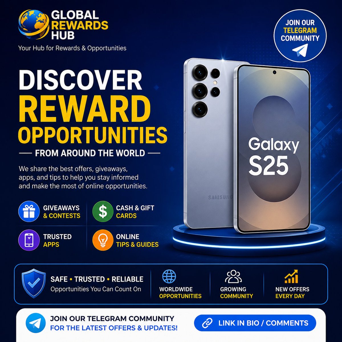 saifullahiu1778's tweet photo. 📱 Samsung Galaxy S25 Opportunity
Looking for legitimate online reward opportunities?
We regularly share selected CPA offers,giveaways,surveys
Join our Telegram community for the latest opportunities.
🔗 Link in comments or bio.
#Samsung #Rewards #Giveaway #Nigeria #GlobalRewards https://t.co/LwLlA6kmMT