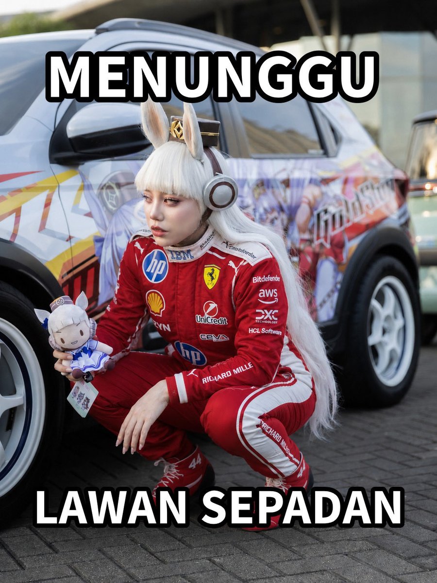 Ryoneesan_'s tweet photo. Im into #f1 recently because of my discord mod. And then my fellows give me this 😭😭 

And i also bought Mercedes jersey bcoz cannot find RB jersey in indo 😭😭. Btw im max verstappen + kimi antonelli fan ✨❤️ 

#cosplayㅤㅤㅤㅤㅤㅤㅤ #cosplayer #meme #umamusumepretttyderby https://t.co/QpNzYnM3GE