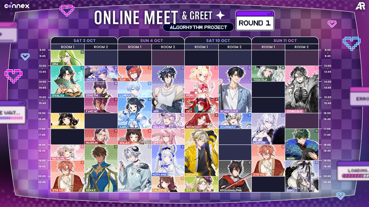 ARP_Vtuber's tweet photo. สิ้นสุดการรอคอย ! รอบนี้ Algorhythm Project: Online Meet and Greet 2026 ยกทัพมาหาแบบจัดเต็มทั้งค่าย!
ปกติคุยกันผ่านไลฟ์ก็อาจจะฟีลนึง แต่พวกเราอยากจะได้ยินเสียง ได้สบตา และรับฟังเรื่องราวของทุกคนได้อย่างเต็มที่เหมือนกัน 💖

ตุลาคมและพฤศจิกายนนี้มานัดเจอกันนะ มานั่งคุยกันสบายๆ เป็นกันเองเหมือนเพื่อนสนิทที่ไม่ได้เจอกันนาน มาเปลี่ยนความคิดถึงให้กลายเป็นรอยยิ้มไปด้วยกันนะคะ ✨

📌Algorhythm Project: Online Meet and Greet 2026
เปิดขายบัตรตั้งแต่วันที่ 30 กรกฎาคม 2569 เวลา 13:00 น. ทาง Connex Tickets
ราคาบัตร 500 บาท (ไม่รวมค่าธรรมเนียม)
อ่านรายละเอียดเพิ่มเติมได้ที่ https://t.co/hYsFw9xdBb

#ARProject #ConnexTickets