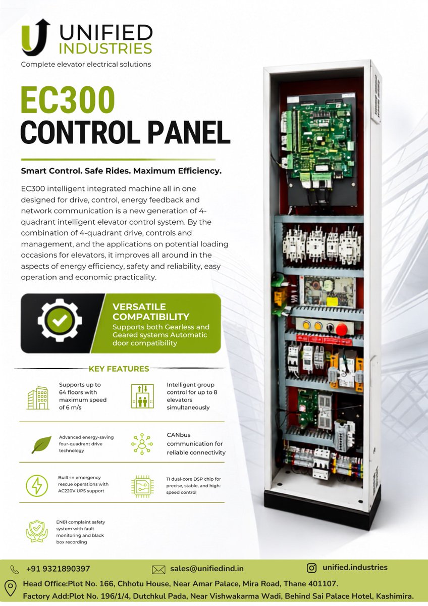 UnifiedInd2012's tweet photo. Introducing the EC300 Intelligent Elevator Control Panel by Unified Industries.

#UnifiedIndustries #EC300 #ElevatorControlPanel #ElevatorSolutions #VerticalTransportation #SmartBuildings #BuildingAutomation #Engineering #Innovation #EnergyEfficiency https://t.co/oQSLRyECRf