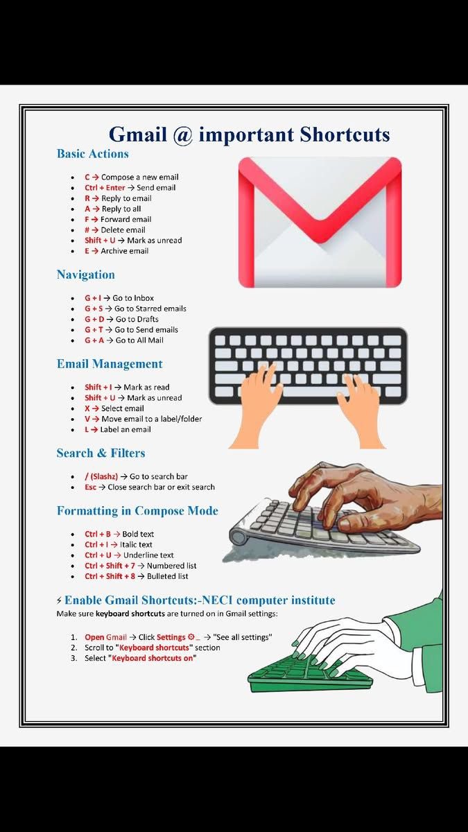 knowl_edge01's tweet photo. Gmail @ important Shortcuts https://t.co/a4UF3Rxiby