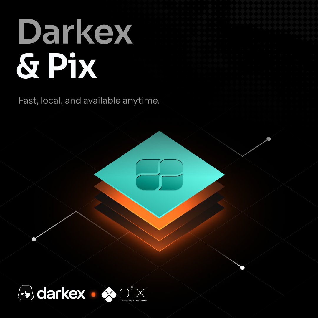 Darkex's tweet photo. Darkex 🔸 Pix  

A new way to fund your account. 
Pix is now available on Darkex! https://t.co/2pTZqKXsgq