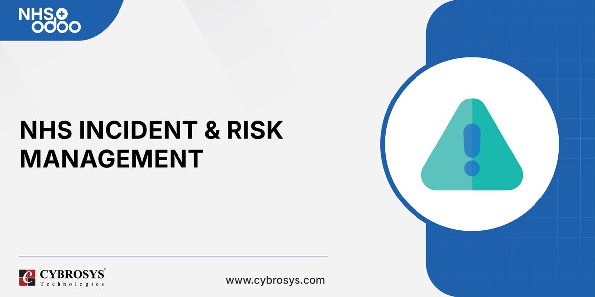 Cybrosys's tweet photo. NHS safety stuck on spreadsheets? 🛑

Meet this native Odoo Datix-class Incident &amp; Risk module: 🔹 Unlimited web forms (no login) 🔹 PSIRF-aligned (SWARM, AAR) 🔹 Auto CQC &amp; RIDDOR deadlines 🔹 5×5 Risk Register
Built for trusts, care homes &amp; GP practices.
https://t.co/1I1cvzCTtZ https://t.co/KhTrVZu6W2