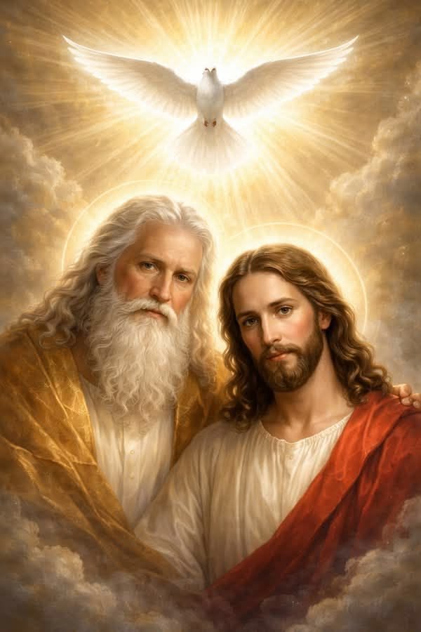 Sacredheart621's tweet photo. The Holy Trinity https://t.co/OxBkGPMvPU