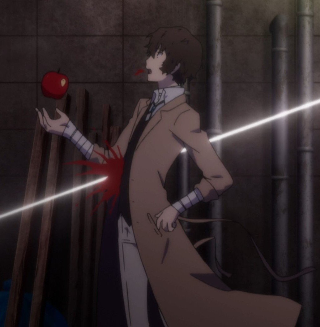 Fedyadorrr's tweet photo. Fyodor had the chance to finish Dazai off for good 3 times. He could make the sniper shoot a lethal place. In mersault he could go there and shoot him himself. He could slit his throat like he did to Shibusawa in dead apple. But he never made it sure and Dazai ended him instead https://t.co/ozHMBfdIBv