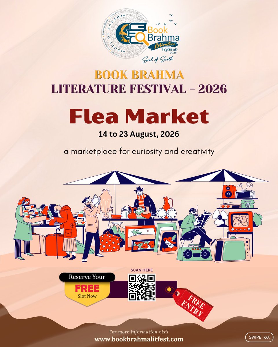 BBLitfest's tweet photo. The festival doesn't begin when the first panel starts.
It begins the moment you step in.
From August 14–23, BBLF comes alive with experiences that go beyond the stage:
🎟️ Register now and be part of the celebration.
https://t.co/IvvhCjtm43
#BBLF2026 #BookFair #FleaMarket https://t.co/JOq6lW97O8