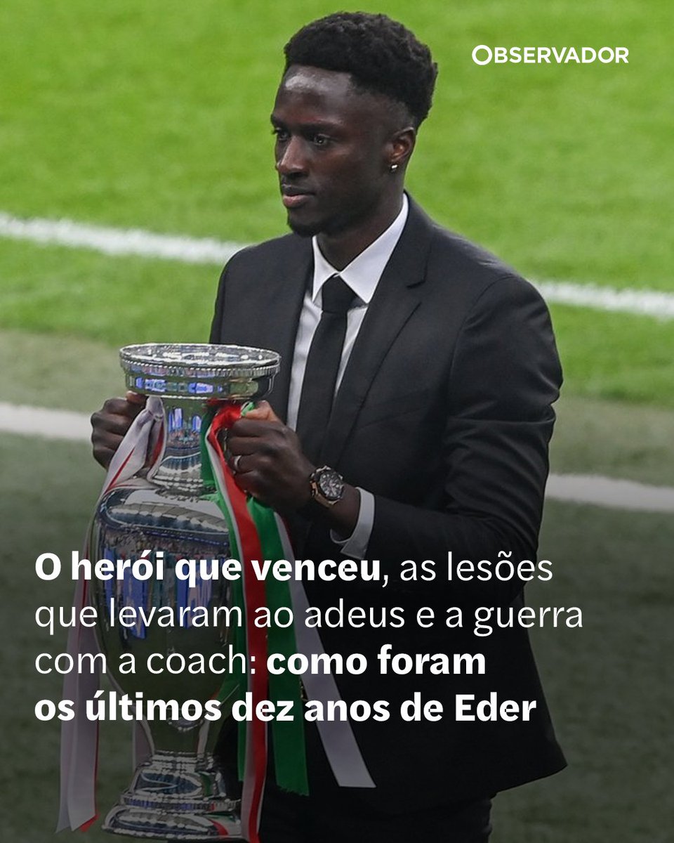 observadorpt's tweet photo. Passou de patinho feio a herói nacional quando nada o previa, mas a última década trouxe-lhe várias mudanças. Eder casou, foi pai, deixou o futebol devido às lesões e afastou-se de Susana Torres.
#Eder #Euro2016 #futebol #SeleçãoPortuguesa https://t.co/EXOjCII7Sn
