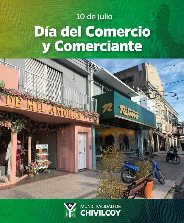 MuniChivilcoy's tweet photo. 📅 10 de julio: Día del Comercio y del Comerciante

🏬 Esta fecha se conmemora en homenaje a la fundación de la Bolsa de Comercio de Buenos Aires, el 10 de julio de 1854, una institución que desempeñó un papel fundamental en el desarrollo de la actividad comercial del país.

🤝 Reconocemos el esfuerzo, la dedicación y el compromiso de quienes, día a día, impulsan el crecimiento económico y contribuyen al desarrollo de nuestras comunidades.

🙌 ¡Feliz Día del Comercio y del Comerciante!

@BritosGuillermo