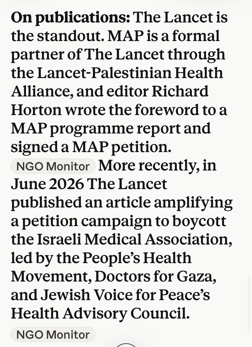 PalestineHealth's tweet photo. Thank you @TheLancet for partnering w JewHate https://t.co/glvn85F749