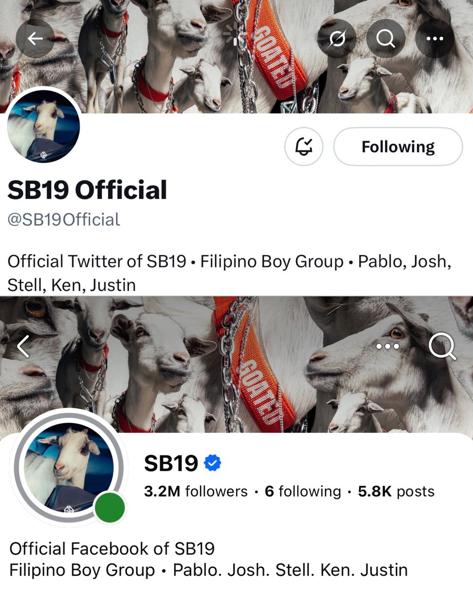 oohjcs's tweet photo. SB19’s peculiar way of dropping a comeback.

GOAT. Greatest of All Time. 🐐

Yknow it’s gonna be insane when you have absolutely no idea what’s happening. https://t.co/L3KC005R1k